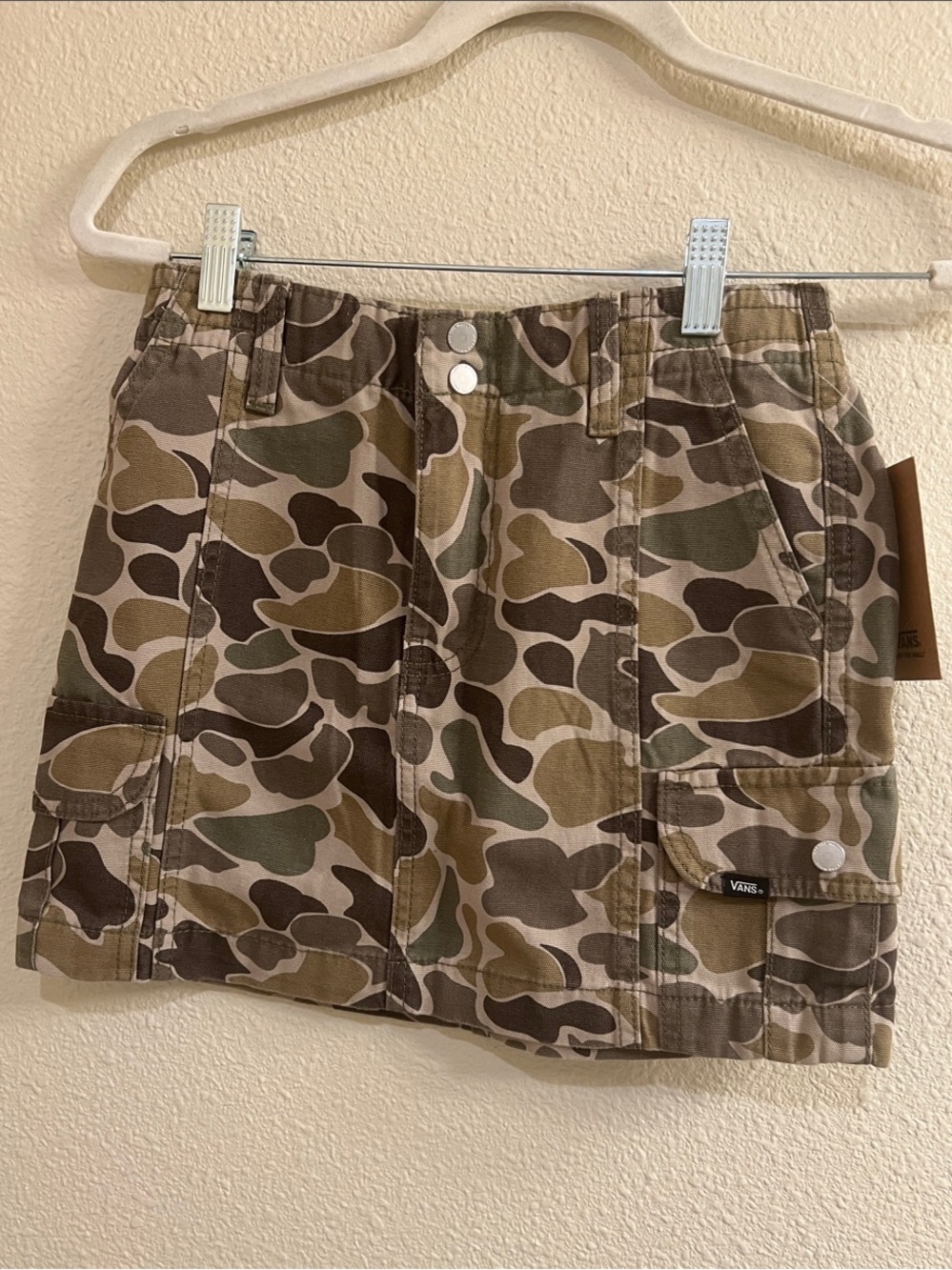 Vans Camo Mini Skirt - Green/Brown/Tan